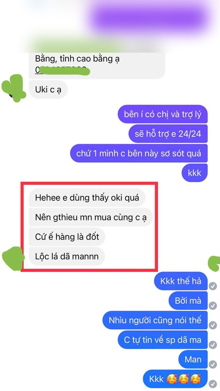 Tin nhắn khách nói cứ ế hàng là đốt bột