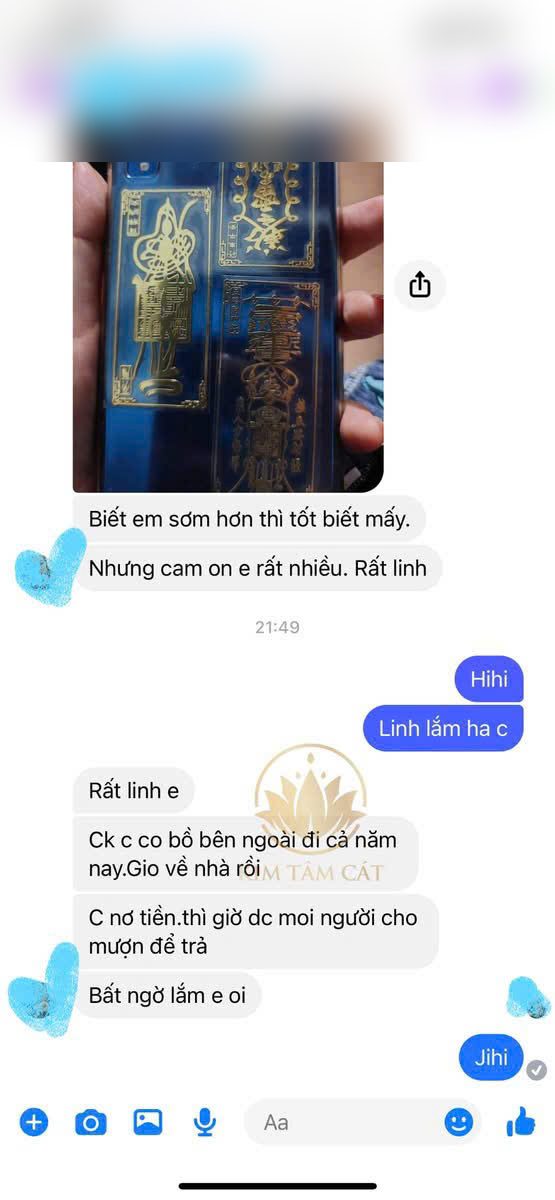 Tin nhắn khách nói linh phù rất linh